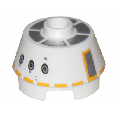 white cone 2 x 2 truncated with sw r5-f7 astromech droid pattern