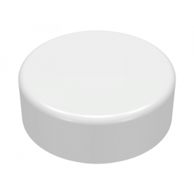 white tile round 1 x 1