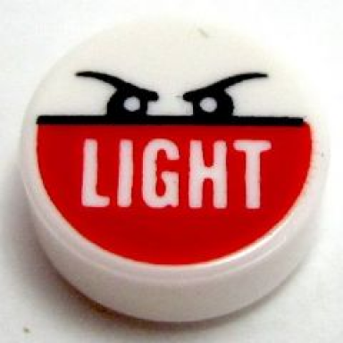 white tile round 1 x 1 with black angry eyebrows and eyes light on red background pattern