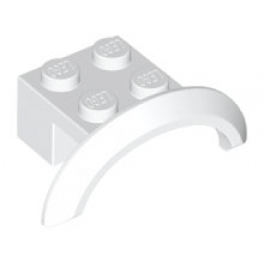 white vehicle mudguard 4 x 2 1 2 x 1 with arch round