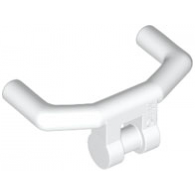 white minifigure utensil handlebars with angular handles
