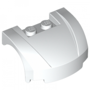 white vehicle mudguard 3 x 4 x 1 2 3 curved front