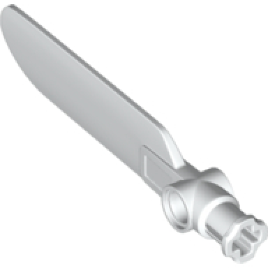 white technic rotor blade small with axle and pin connector end