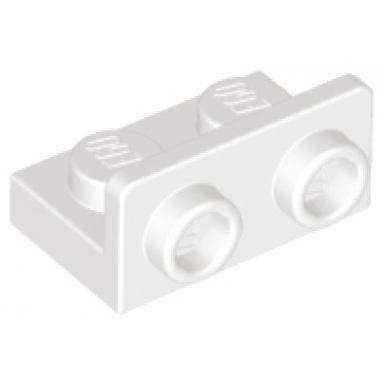 white bracket 1 x 2 - 1 x 2 inverted