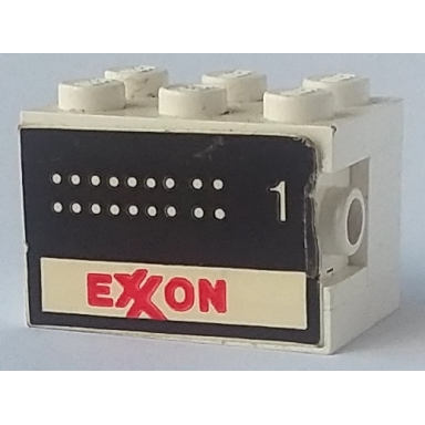 stickered assembly 3 x 2 x 1 2 3 with exxon tank number 1 pattern on both sides stickers - set 6375-2 - 2 plate 2 x 3 1 brick 1 x 2 1 brick 1 x 3 1 brick modified 1 x 1 with headlight
