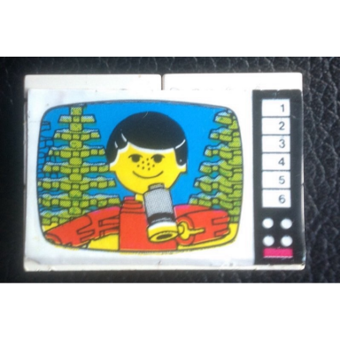 white stickered assembly 4 x 2 x 2 1 3 with male reporter singer pattern sticker - set 278 - 2 brick 2 x 4 2 tile 2 x 2