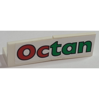 white stickered assembly 4 x 1 x 1 with octan on white background pattern sticker - set 6337 - 2 panel 1 x 2 x 1