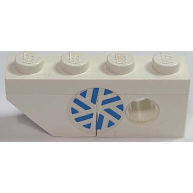 white stickered assembly 4 x 1 x 1 1 3 with arctic logo pattern model right side sticker - set 8640 - 1 slope 45 2 x 1 1 plate 1 x 4 1 technic 1 x 2