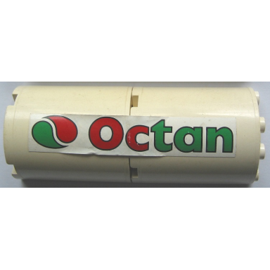 white stickered assembly 4 x 2 x 8 with octan logo pattern model left side sticker - set 6562 - 2 cylinder half 2 x 4 x 4