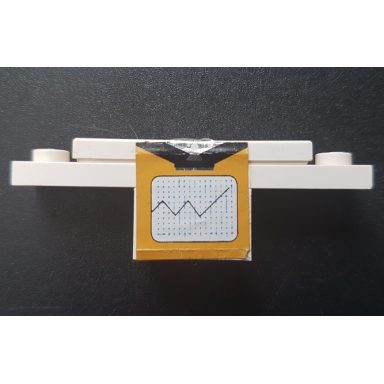 white stickered assembly 6 x 1 x 1 2 3 with clipboard pattern 1 sticker - set 231-1 - 1 brick 1 x 2 1 plate 1 x 6 2 tile 1 x 2
