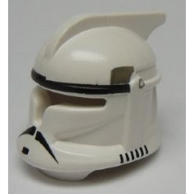 white minifigure headgear helmet sw clone trooper ep.2 pattern