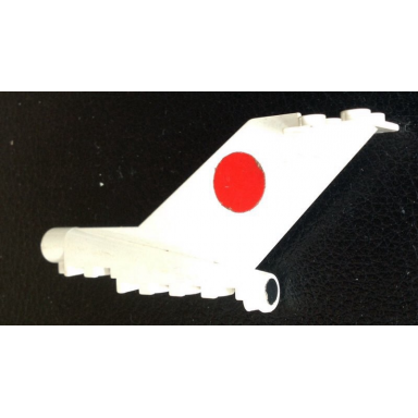white tail vintage with boeing 727 jal logo pattern on both sides and black dot on rear stickers - set 698-1