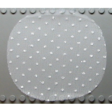 white minifigure bridal veil cloth with silver dots pattern