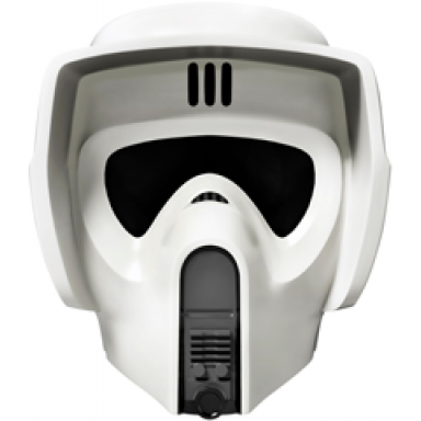 white large figure head modified sw scout trooper helmet pattern