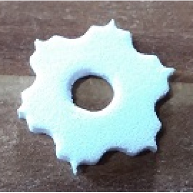 white foam scala snowflake with hole 3148
