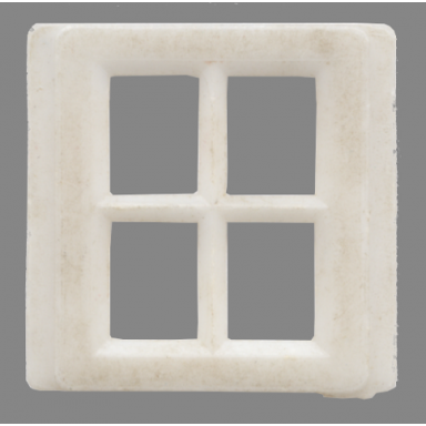 white window 4 pane for slotted bricks