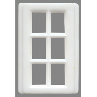 white window 6 pane for slotted bricks