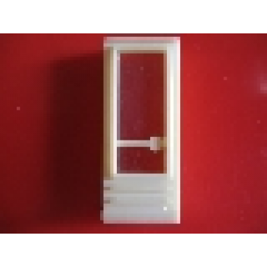 white door 1 x 2 x 4 with glass for slotted bricks