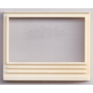 white window 1 x 6 x 4 panorama with glass for slotted bricks