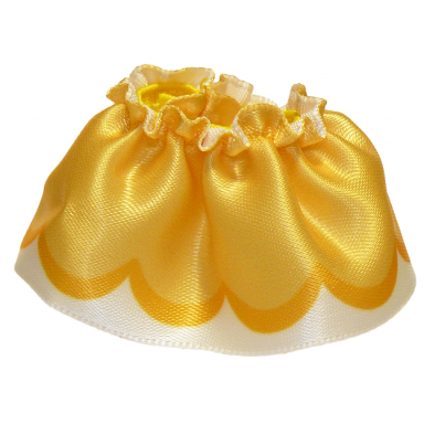 white duplo wear cloth skirt satin with bright light orange layered top skirt