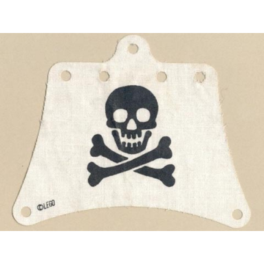 white cloth sail 12 x 10 with skull and crossbones pattern from 6261