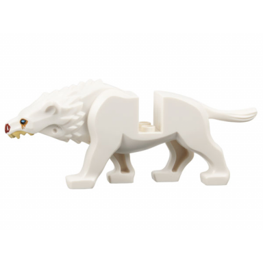 white warg body with dark red nose pattern