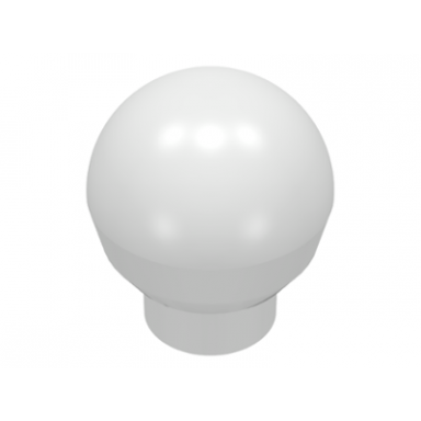 white brick round 1 x 1 with ball finial