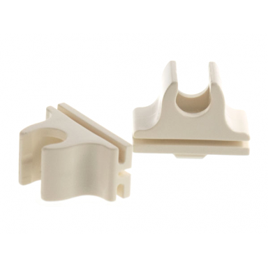 white scala curtain rod wall clip