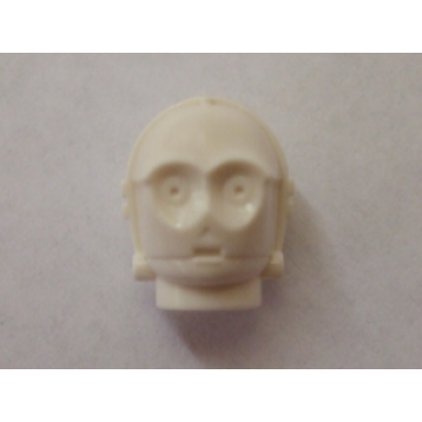 white minifigure head modified sw 3po tc series protocol droid plain c-3po k-3po r-3po