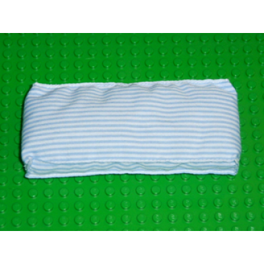 white belville cloth mattress 6 x 14 blue stripe pattern
