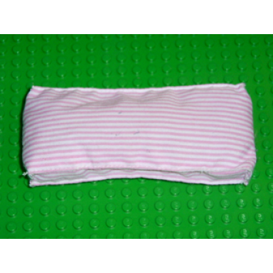 white belville cloth mattress 6 x 14 pink stripe pattern