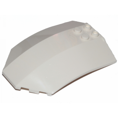 white windscreen 8 x 6 x 2 curved sloped sides