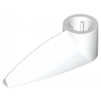 white bionicle 1 x 3 tooth with axle hole bohrok eye