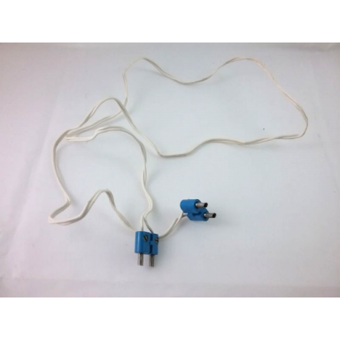 white electric wire 12v 4.5v with 2 leads 96 studs long with 2 blue electric connector 2-way male rounded narrow type 2 with hollow pins x466c96 bb0236ac01