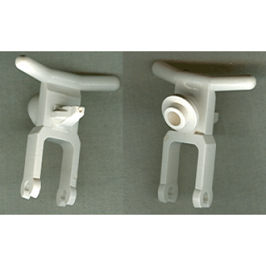 white motorcycle town body front fork handle bars