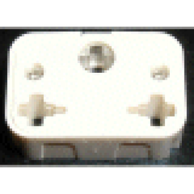 white technic axle connector rectangular triple spring-loaded