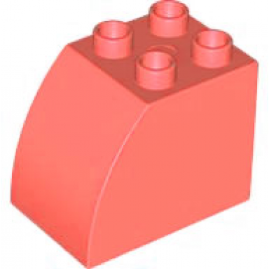 coral duplo brick 2 x 3 x 2 slope curved