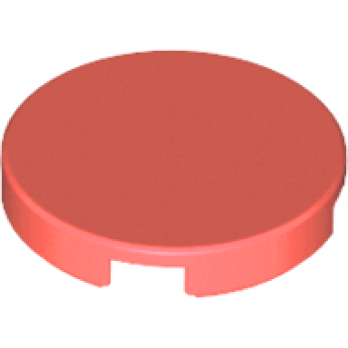 coral tile round 2 x 2 with bottom stud holder