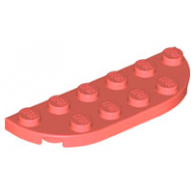 coral plate round corner 2 x 6 double