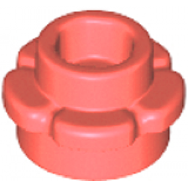 coral plate round 1 x 1 with flower edge 5 petals