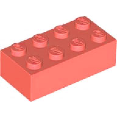 coral brick 2 x 4