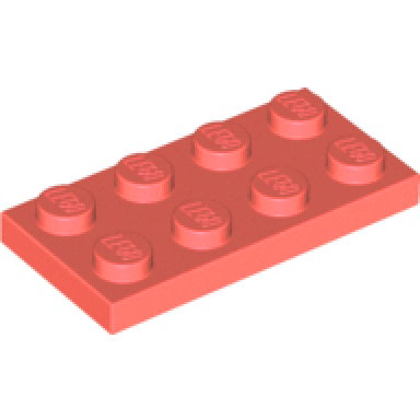 coral plate 2 x 4