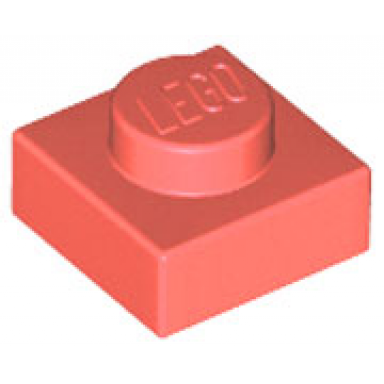 coral plate 1 x 1