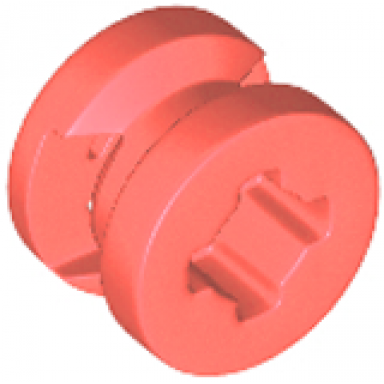 coral wheel 8mm d x 6mm with slot
