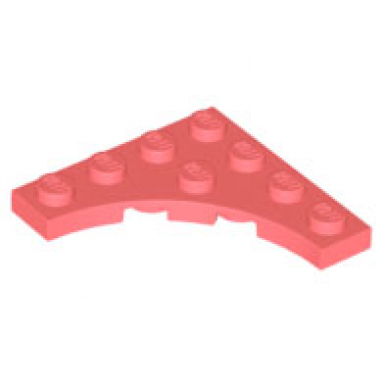 coral plate modified 4 x 4 with 3 x 3 curved cutout