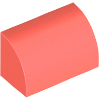 coral slope curved 1 x 2