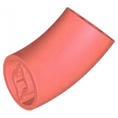coral brick round 2 x 2 d 45 degrees elbow 27.7mm standing height