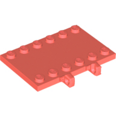 coral hinge plate 4 x 6 locking dual 1 finger on side