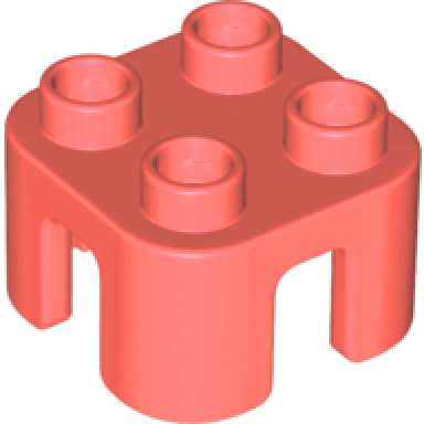 coral duplo furniture chair with 4 studs