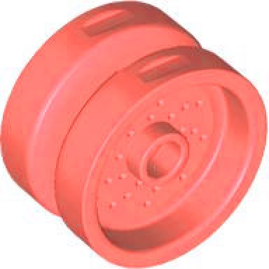 coral wheel 18mm d x 12mm with pin hole and stud dotted brake rotor lines